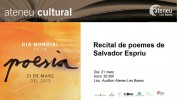 Recital de poemes de Salvador Espriu